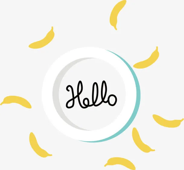 矢量香蕉底纹免抠