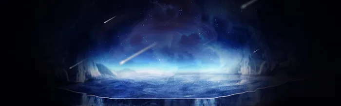 黑色酷炫光背景banner高清