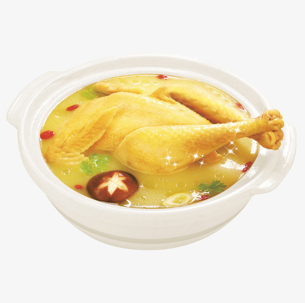 产品实物香菇老母鸡汤免抠