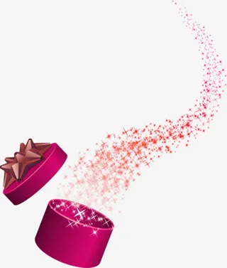 打开的礼盒免抠