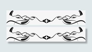 手绘曲线底纹装饰边框免抠