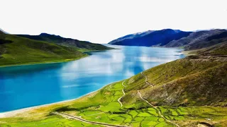 西藏羊卓雍错风景免抠