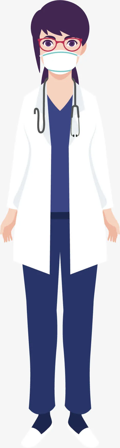 女青年医生免抠