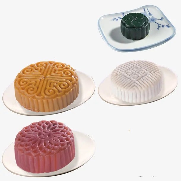 手绘3d月饼图片节日素材免抠