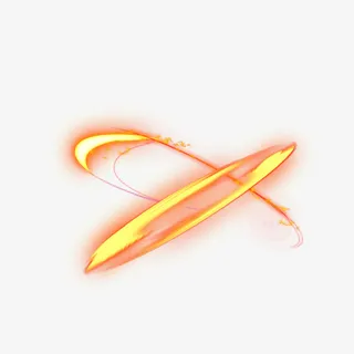 红色刀光元素免抠