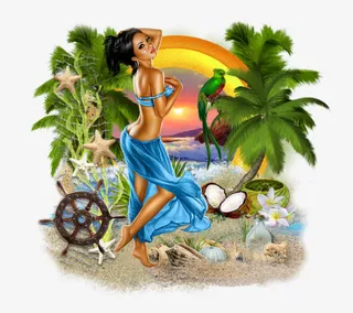 欧美油画美女免抠