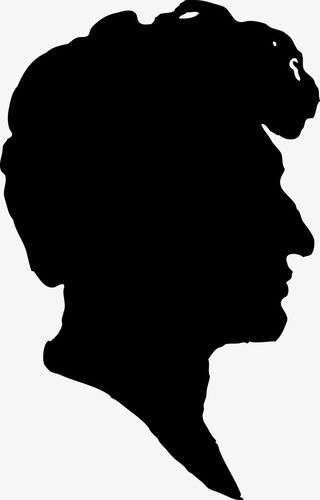 卡通男人头部剪影图免抠