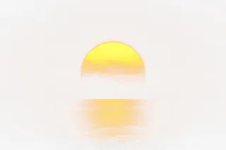 橙色落日余晖太阳光免抠