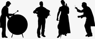 音乐人物剪影免抠