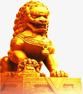 建党节狮子拍摄效果免抠