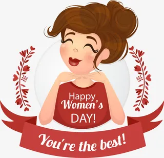 手绘卡通美女素材免抠