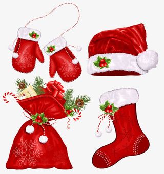 平安夜圣诞节服饰装饰元素免抠