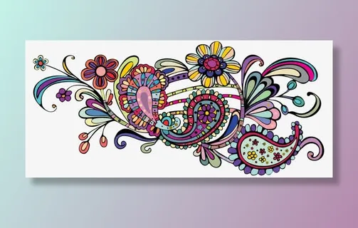 民族风手绘花纹免抠