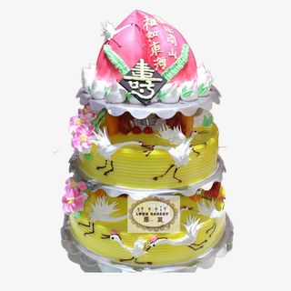 三层寿桃蛋糕免抠