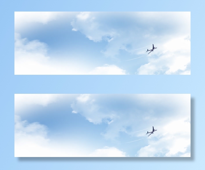 蓝天清新背景banner免抠