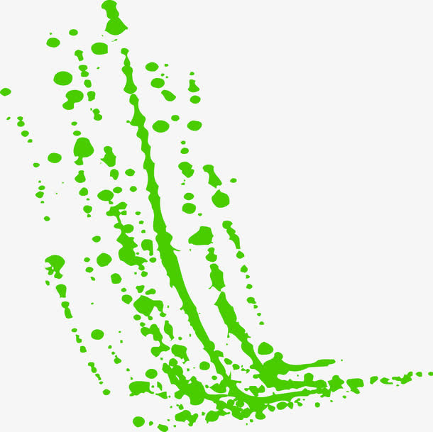 绿色波动创意笔刷免抠