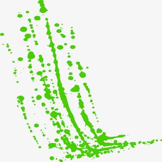 绿色波动创意笔刷免抠