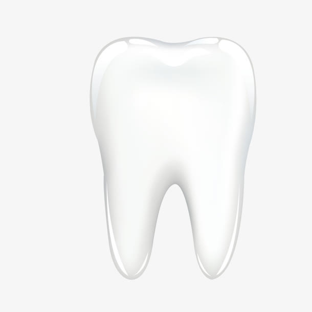 白色牙齿手绘免抠