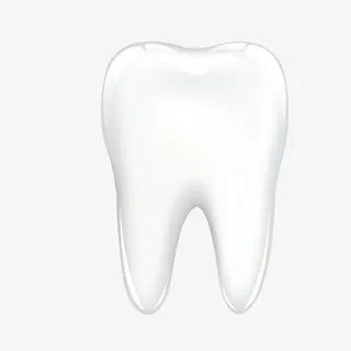 白色牙齿手绘免抠