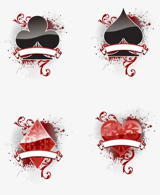 扑克牌花色矢量免抠标签元素