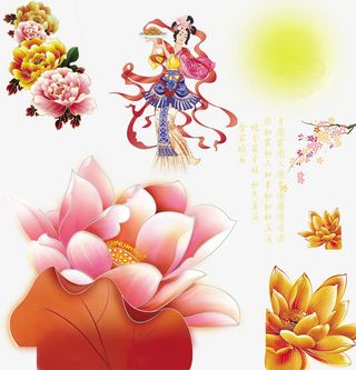 各种中秋元素图片集合免抠