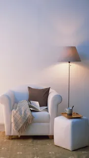 简约沙发台灯H5背景素材高清