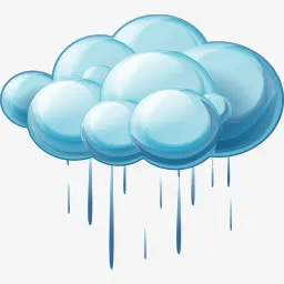 下雨乌云质感天气PNG图标免抠