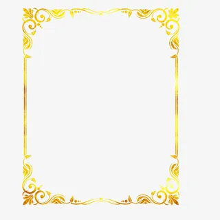 金色潮流烫金奢华边框免抠图免抠