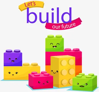 矢量手绘积木免抠