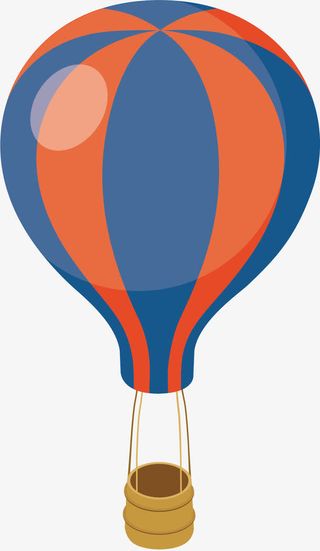 卡通热气球素材免抠