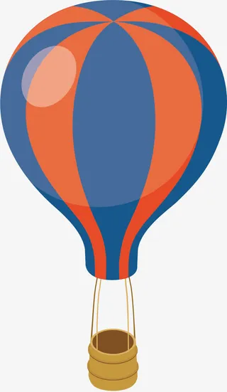 卡通热气球素材免抠
