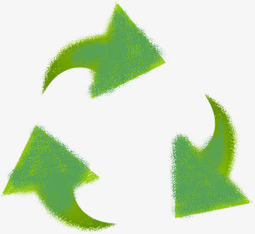 绿色环保循环箭头免抠