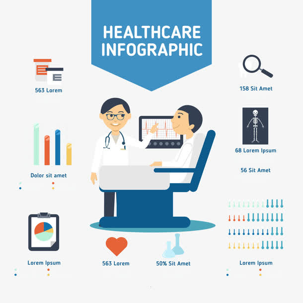 医疗infography免抠