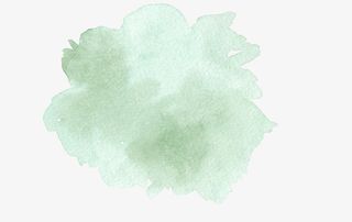 浅绿色泼墨画免抠