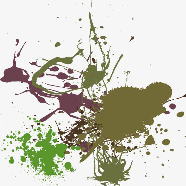 手绘彩色抽象小鹿免抠