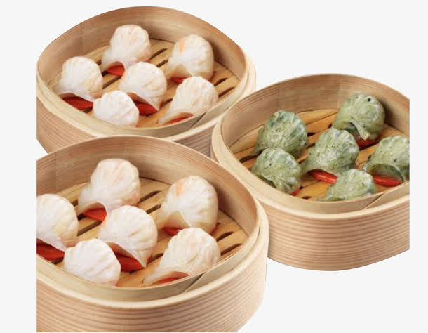 广式早点蒸饺组合摄影免抠