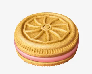 草莓夹心饼干免抠