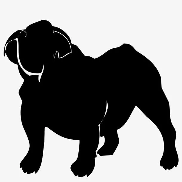 黑色斗牛犬免抠