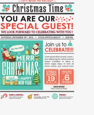 圣诞节报纸免抠