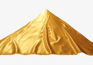 金色绸布免抠