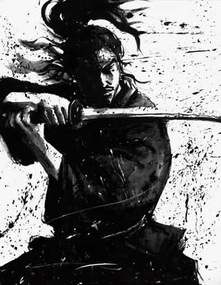 中国水墨风武侠免抠