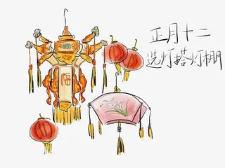新年习俗素材免抠