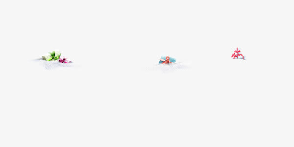 雪地上的礼物免抠