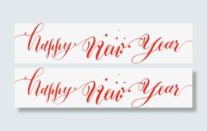 矢量新年快乐英文字母免抠