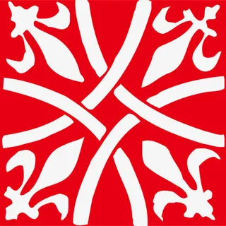 红色图案边框免抠