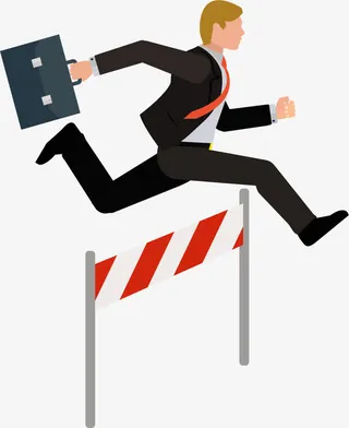 商务跨栏小人免抠