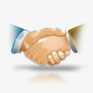 金融握手合作科技免抠