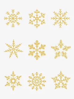 金色雪花矢量图免抠节日圣诞节元素