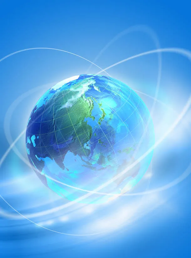 梦幻蓝色地球背景高清免抠