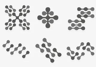 矢量创意抽象纳米科技黑色图标免抠